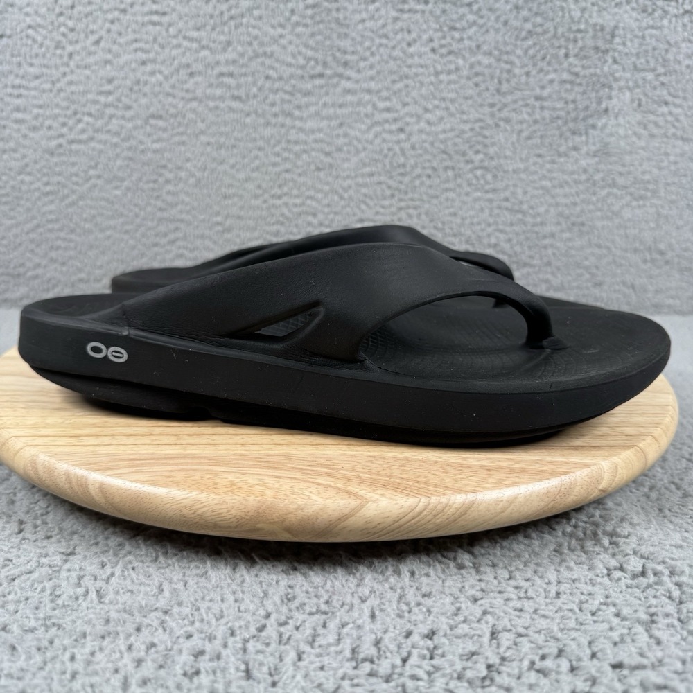 OOFOS Ooriginal Mens 12 Womens 14 Black Recovery Ortho Flip Flop Sandals Slides